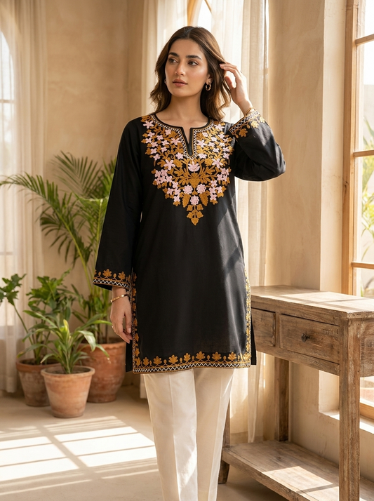 Aari black kurta