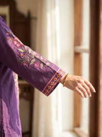 Mystic Violet Embroidered Co-ord Set