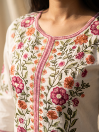 White Embroidered Co-ord Set