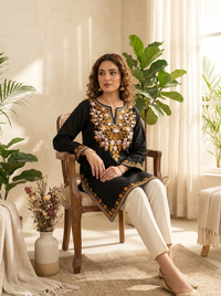 Aari black kurta