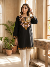 Aari black kurta